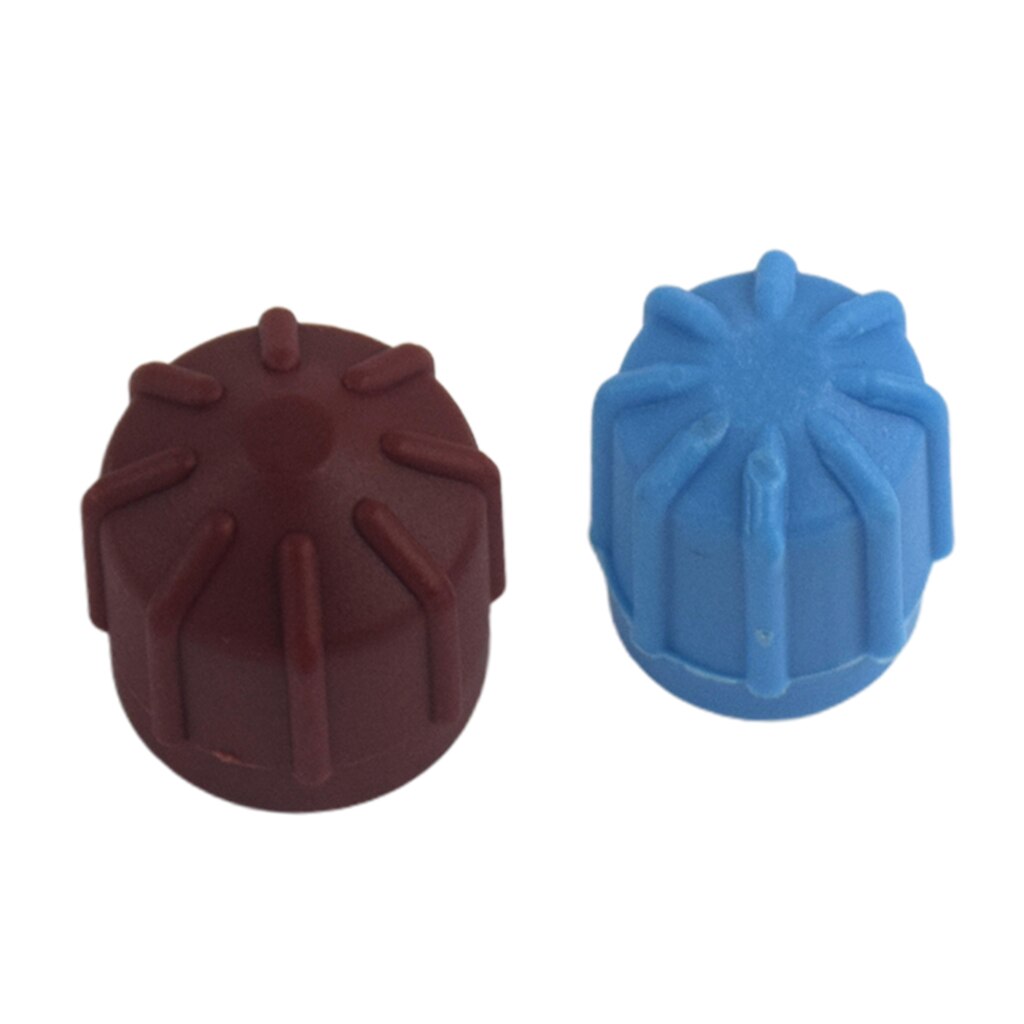 2 X R134a Air Conditioning Cap AC Cap High Pressure + Low Pressure Cover Set (brown \u0026 Blue)