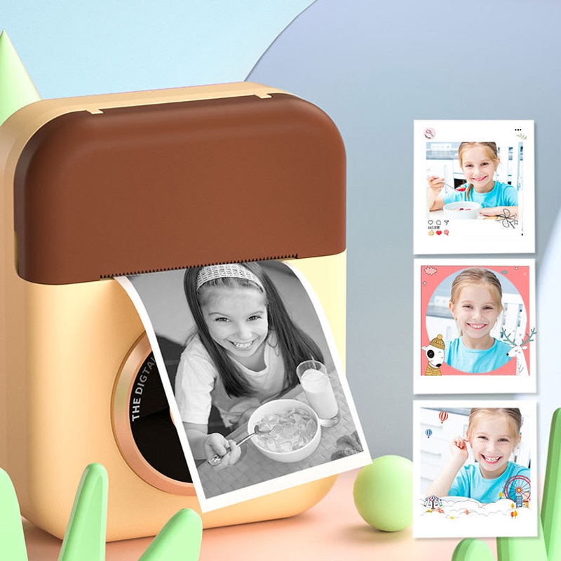 Children's Camera Kids Instant Print Camera 1080P HD Photo Video Digital Camera With 3 Rolls Thermal Photo Paper For Child