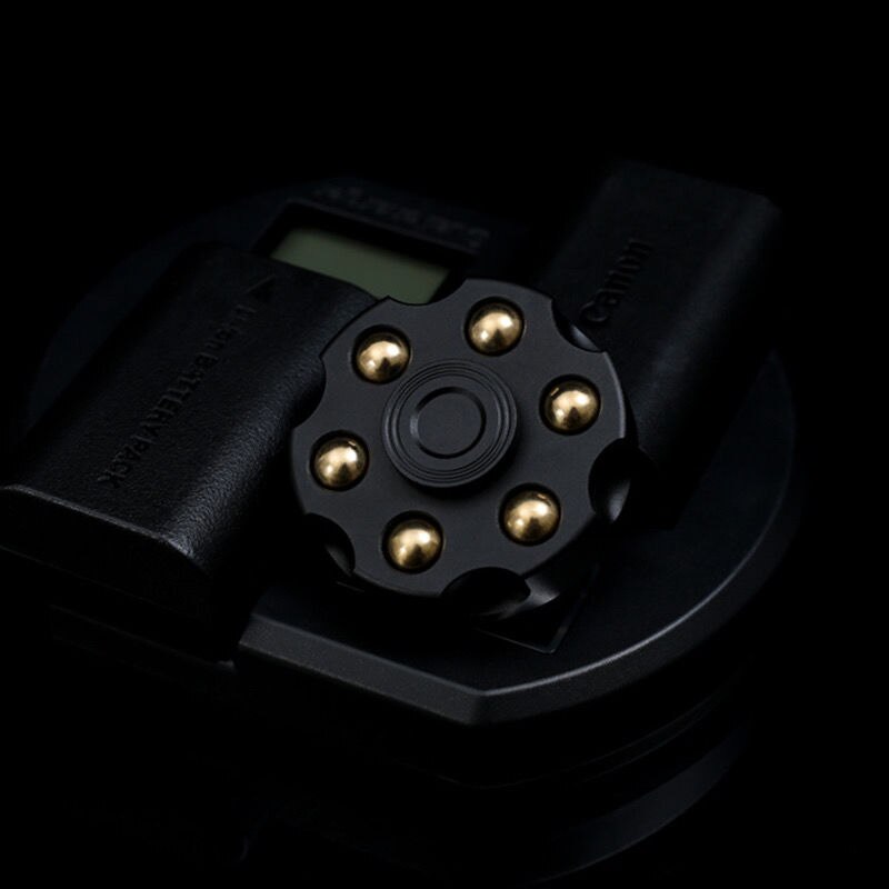 Relax Spinner Removable Bullet Revolver Fidget Spinner Metal Fingertip Gyro Metal Fidget Hand Spinner Stress Relief Toys: BLACK
