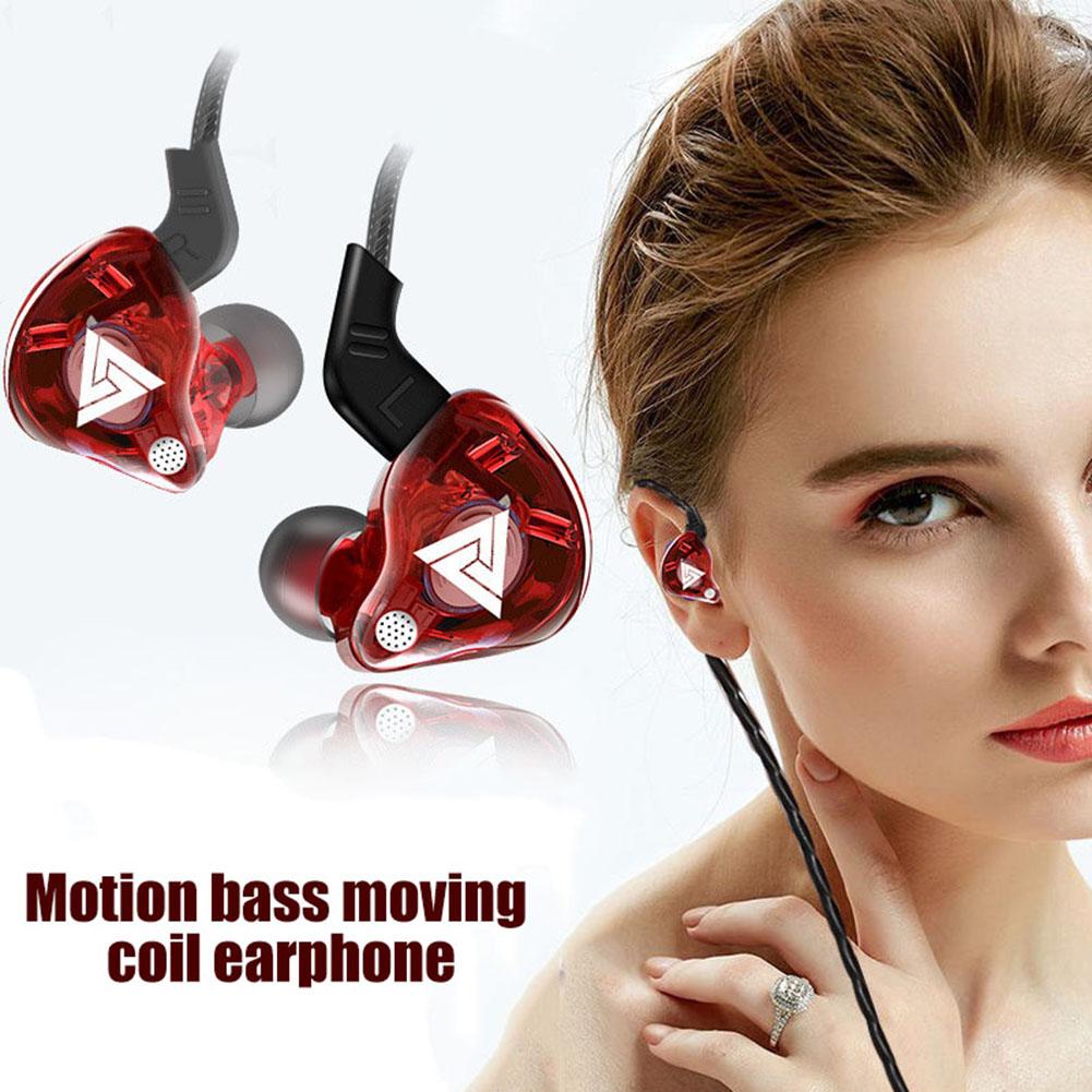 QKZ AK6-auriculares HiFi con cable, auriculares estéreo de sonidos graves, auriculares internos deportivos para correr con micrófono para teléfonos móviles y reproductor de mp3
