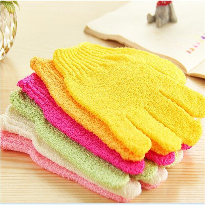 Gants de gommage pour la douche, bain pour éplucher, gant exfoliant, résistant, éponge de Massage pour le corps, lavage de la peau, brosse corporelle hydratante