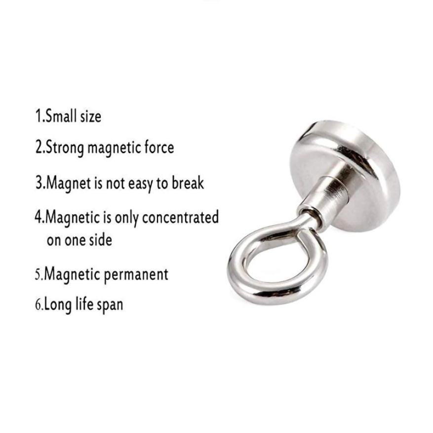 Hjemmemagneter stærke kraftige neodymmagnetkrog kontormagneter loft magnetisk rund krogdørmagnet med ring