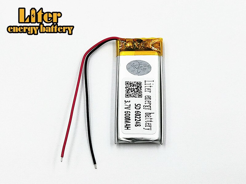 3.7 V 600 mAh 602248 Lithium Polymer Li-Po Oplaadbare li ion Batterij Voor Mp3 MP4 MP5 GPS Smart horlogeband Vedio Game speelgoed