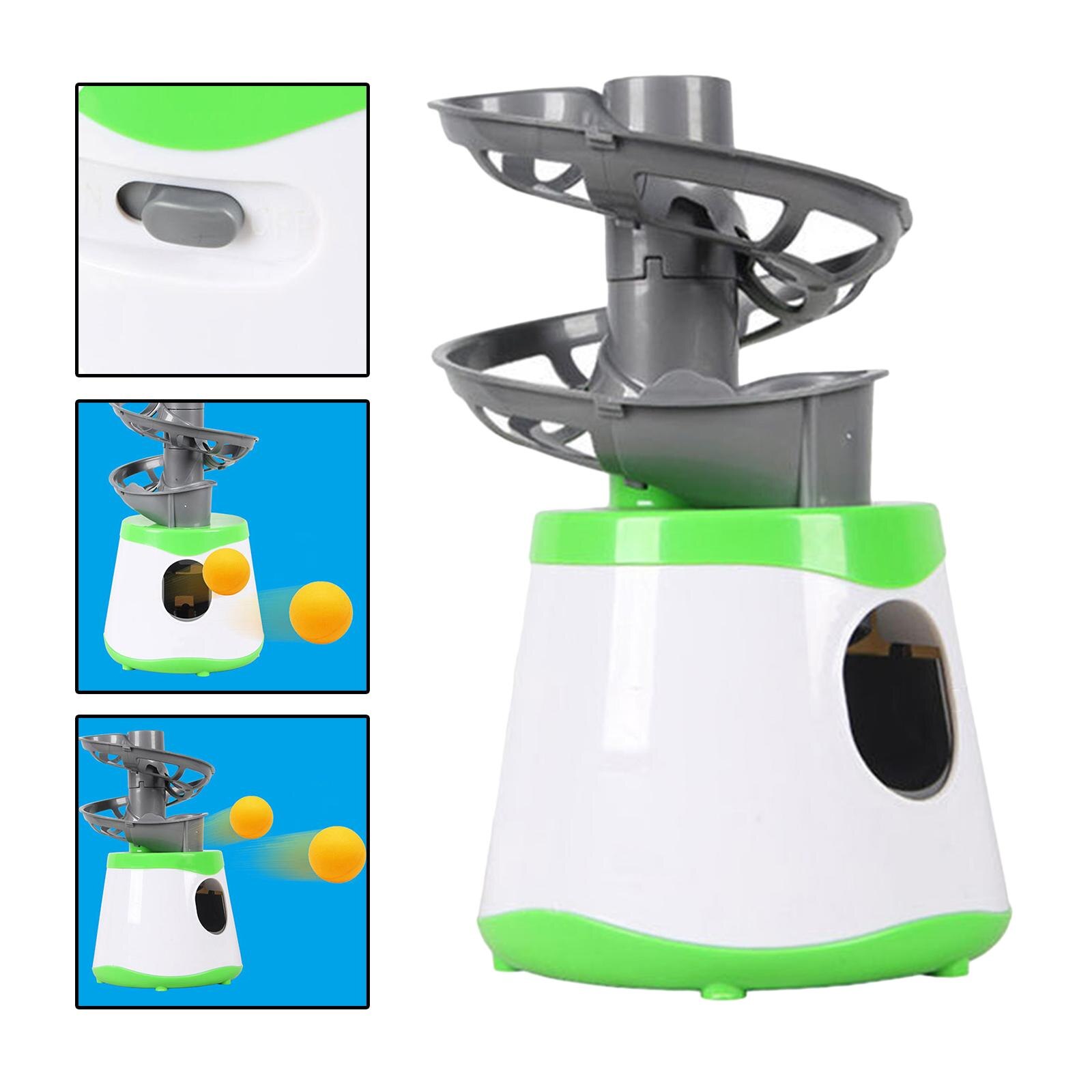 Table Tennis Robot PingPong Ball Machine Automatic Table Tennis for Kids: green