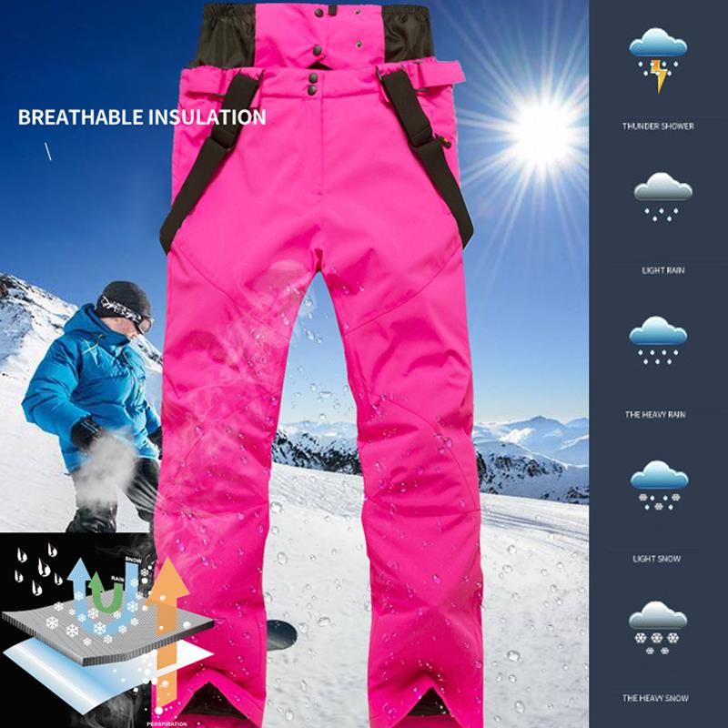 Ski Pants Sweatpants UV Protection Snowboard Game Cotton 3 Color Windproof Anti Fog Disassemble Freely Waterproof
