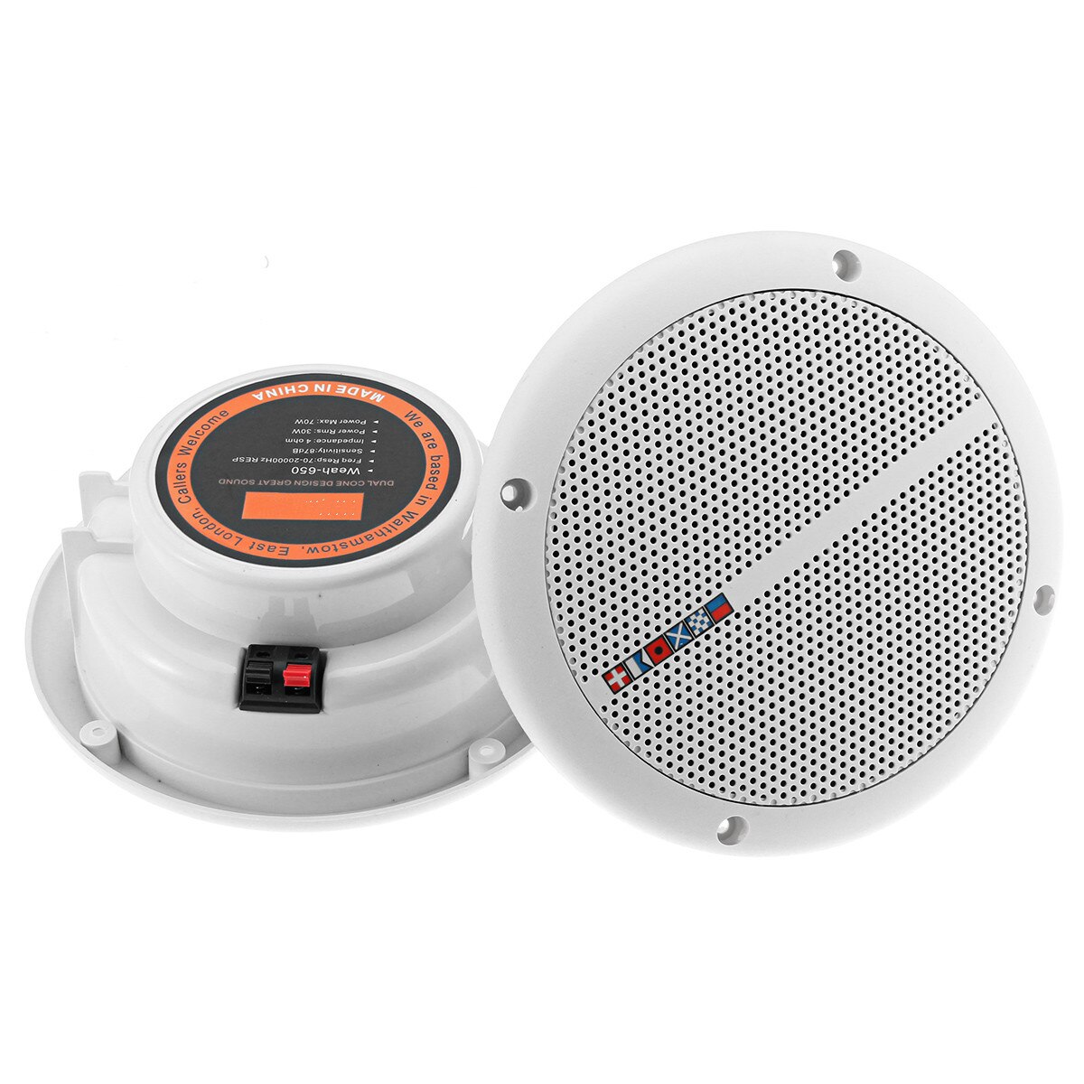 Altavoces de techo resistentes al agua de 70W y 7 pulgadas, altavoces de montaje empotrado de 2 vías, Audio en casa, tumbona, reproductor de música estéreo para coche, 1 par