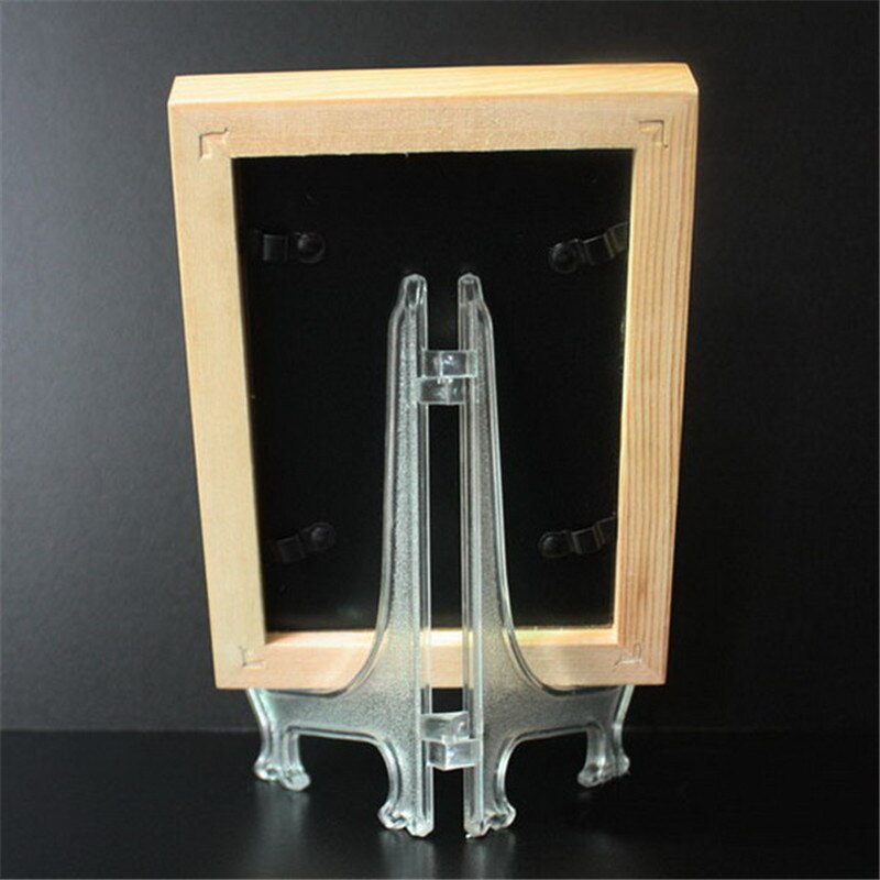 Clear Plastic Display Easel Photo Pedestal Holder Clear Transparent Display Easel Stand Plate Bowl Picture Frame3 5 7 9 inches