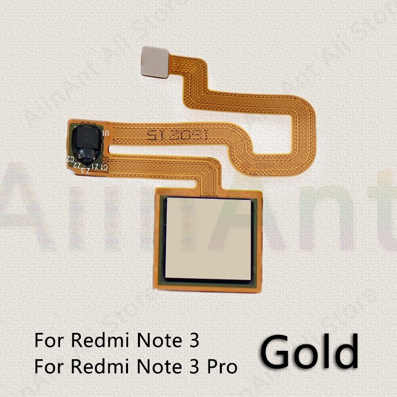 Cable flexible Original para Xiaomi Redmi Note 3 3s Pro, Sensor de huella dactilar, botón de inicio trasero: Note 3 Gold