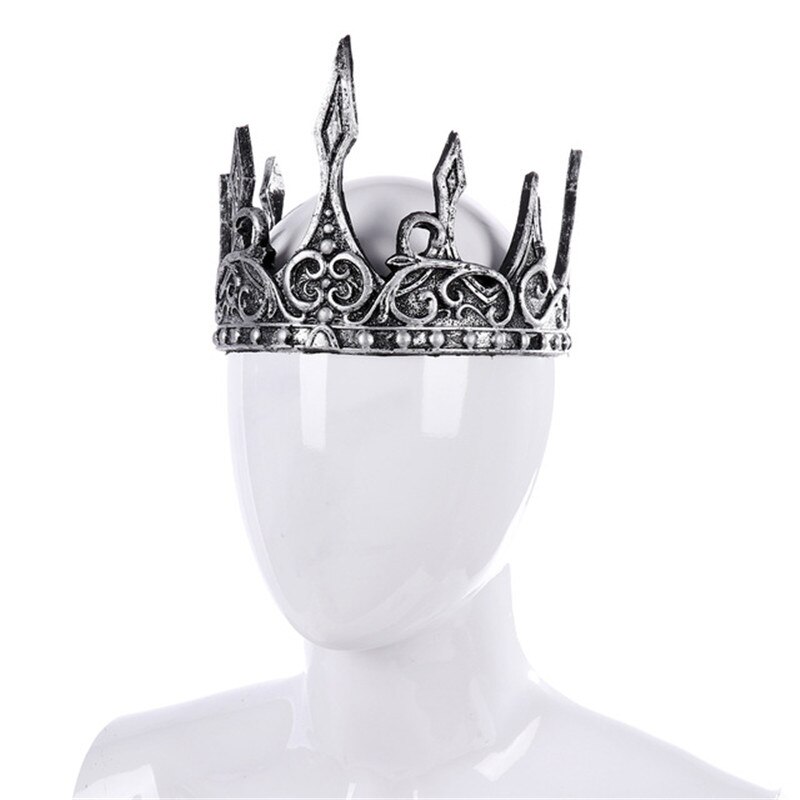 PU Foam 3D Medieval Kings Crown Medieval Royal King Tiaras Crown Headwear Ancient Headdress Viking King Dress Up Party Decor