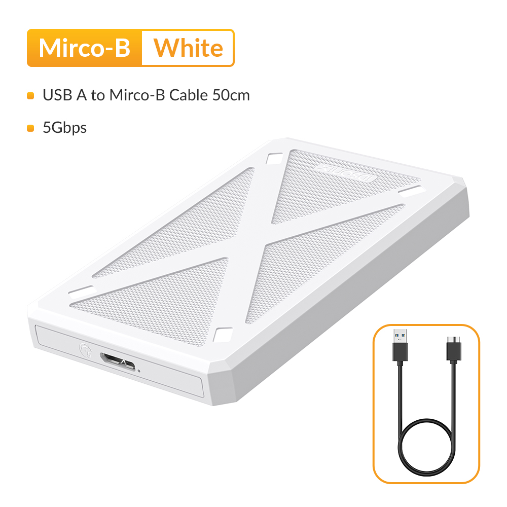 IDsonix-carcasa para disco duro SATA SSD de 2,5 pulgadas, USB tipo C a SATA3.0, 6Gbps, carcasa para disco duro externo para PC, portátil, almacenamiento de datos: Plata