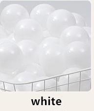 100pcs/lot Environmental Safe Blue and White Soft Water Pool Ocean Toy Ball Baby Funny Toys Air Ball Pits Outdoor Fun Sports: White
