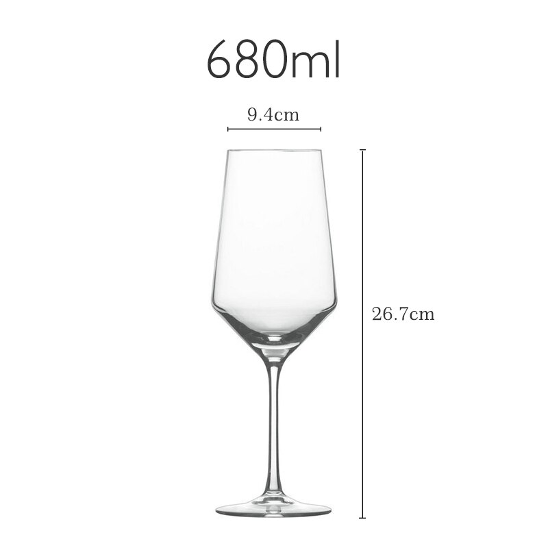 Europäischen Stil REINE Serie Kristall Glas Ultra-dünne Wein Glas Champagner Becher transparent Raute Tasse Rotwein Gläser: klar 680ml