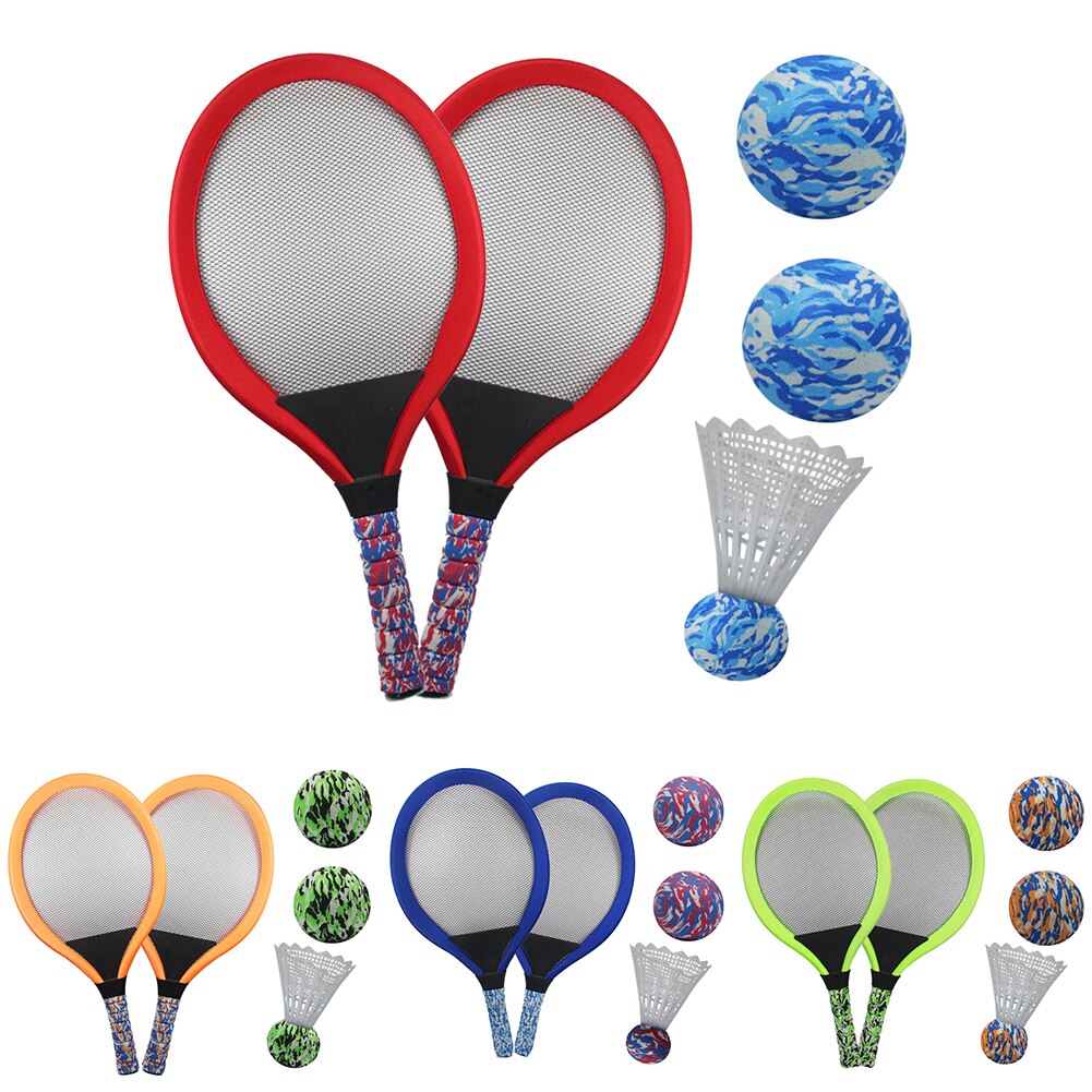 Kids Draagbare Beginner Outdoor Sport Funny Indoor Badminton Bal Duurzaam Strand Speelgoed Training Kleuterschool Tennisracket Set