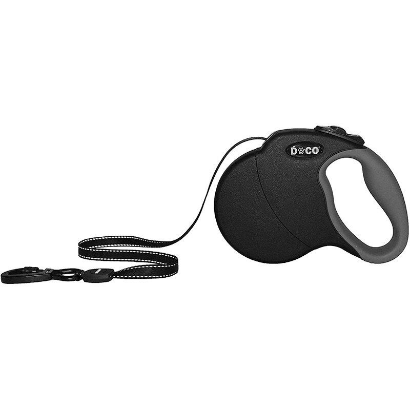 MySudui 4M 5M Nylon Pet Dog Leash Retractable Automatic Running Dog Lead Training Dog Retractable Leash Large Medium Adjustable: black dog leash / 5M- 20KG