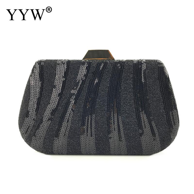 Groene Pvc Clutch Bag Wedding Purse Vrouwen Pochette Femme Sequin Bruidsmeisjes Zilveren Bruiloft Clutch Elegante Zwarte Portemonnee Clutch: black