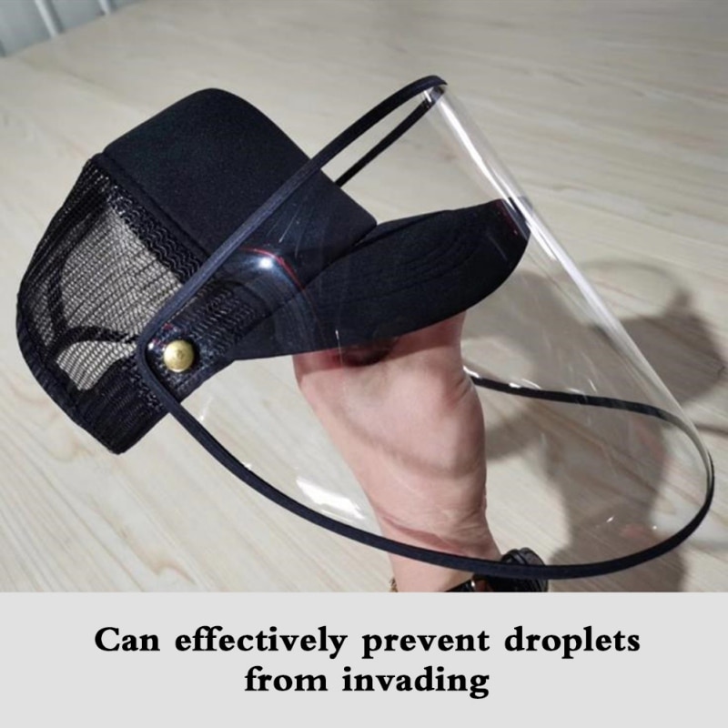 Adult Transparent Protective Cap Detachable Outdoor Anti-droplets Cap Multifunctional Outdoor Baseball Cap Hiking Hat Fishing