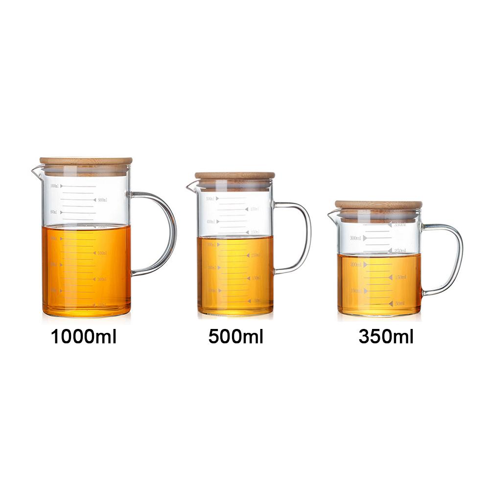 350ml-1000ml glas genomskinlig måttbägare matlagningsverktyg behållare måttbägare mått flytande bakverk kökstillbehör
