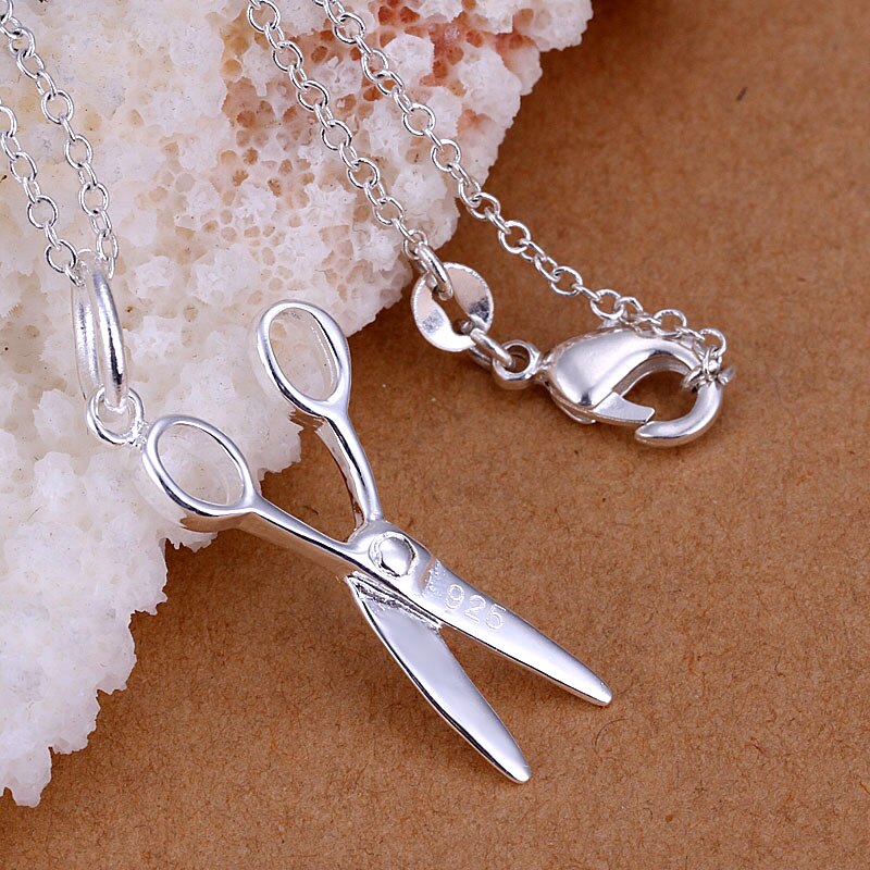 925 Zilveren Leuke Kleine Schaar Kettingen Hanger Voor Vrouwen Zilver Kleur Mode-sieraden