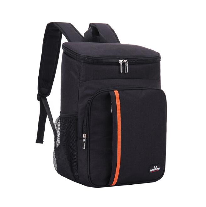 Rugzak Schouder Isolatie Zak Outdoor Ice Pack Verdikking Isolatie Rugzak Waterdichte Picknick Tas: Black