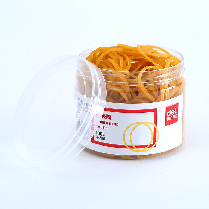 Deli Stationery Office Supplies 100g elastic band Rubber Bands latex loop Stationery Holder Desk Accessories Shop