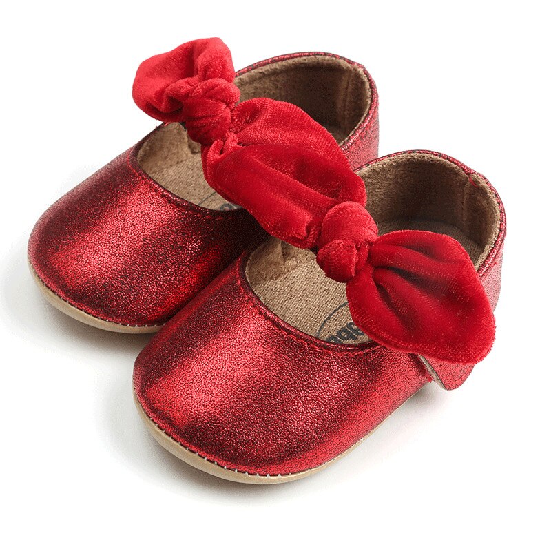 0-18M Newborn Baby Girl Crib Shoes Bowknot Soft Sole Leather Prewalker Sneakers Infant Toddler Shoes Girls