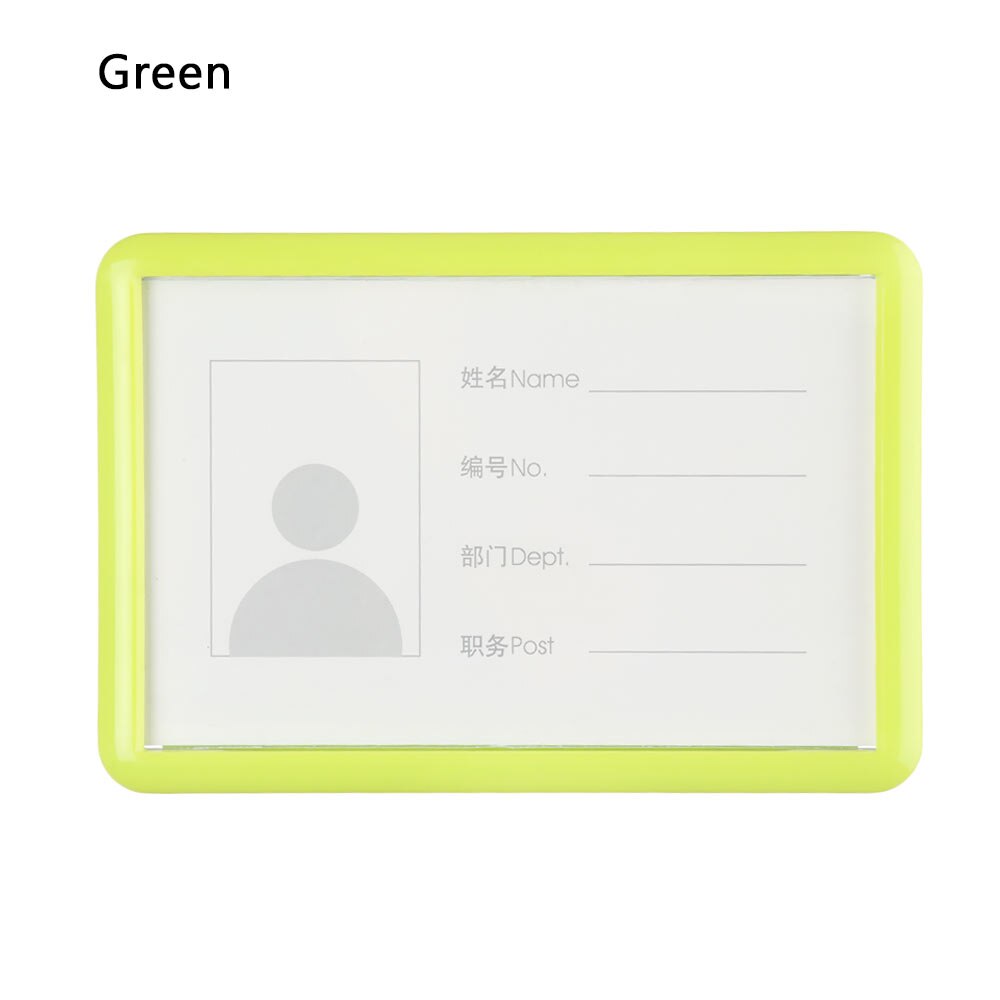 1Pcs Replaceable Nurse Doctor ID Card Holder With Clip Business Work Name Badge Case For Bank Credit Card Office Supplies: B-green