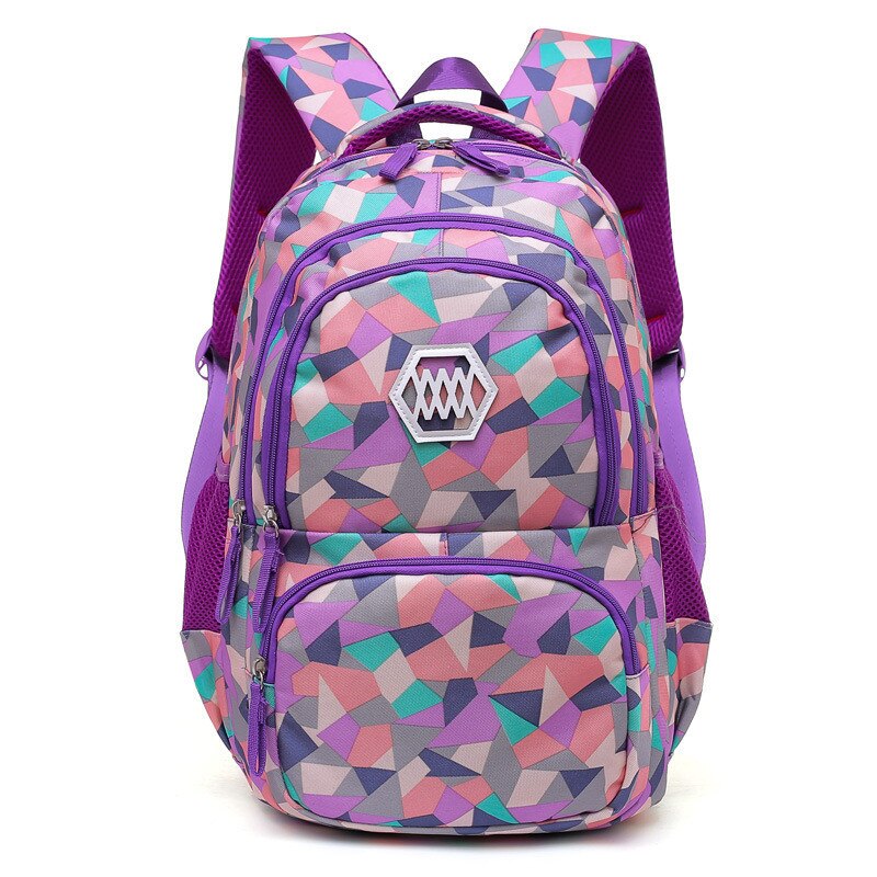 Children school bags for teenagers boys girls big capacity school backpacks waterproof satchel kids book bag sac mochila: purple small