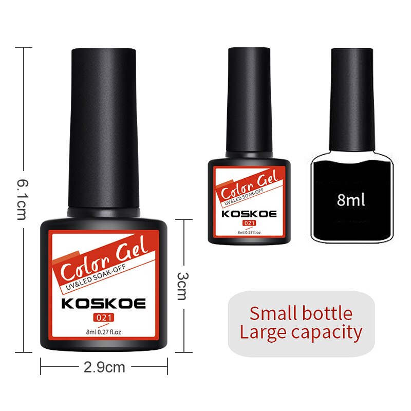 Koskoe neglesæt gel lak sæt kit 8/10/12/14/16 uv led farve gel negle lak kit med negle lampe negle kunst dekorations værktøj