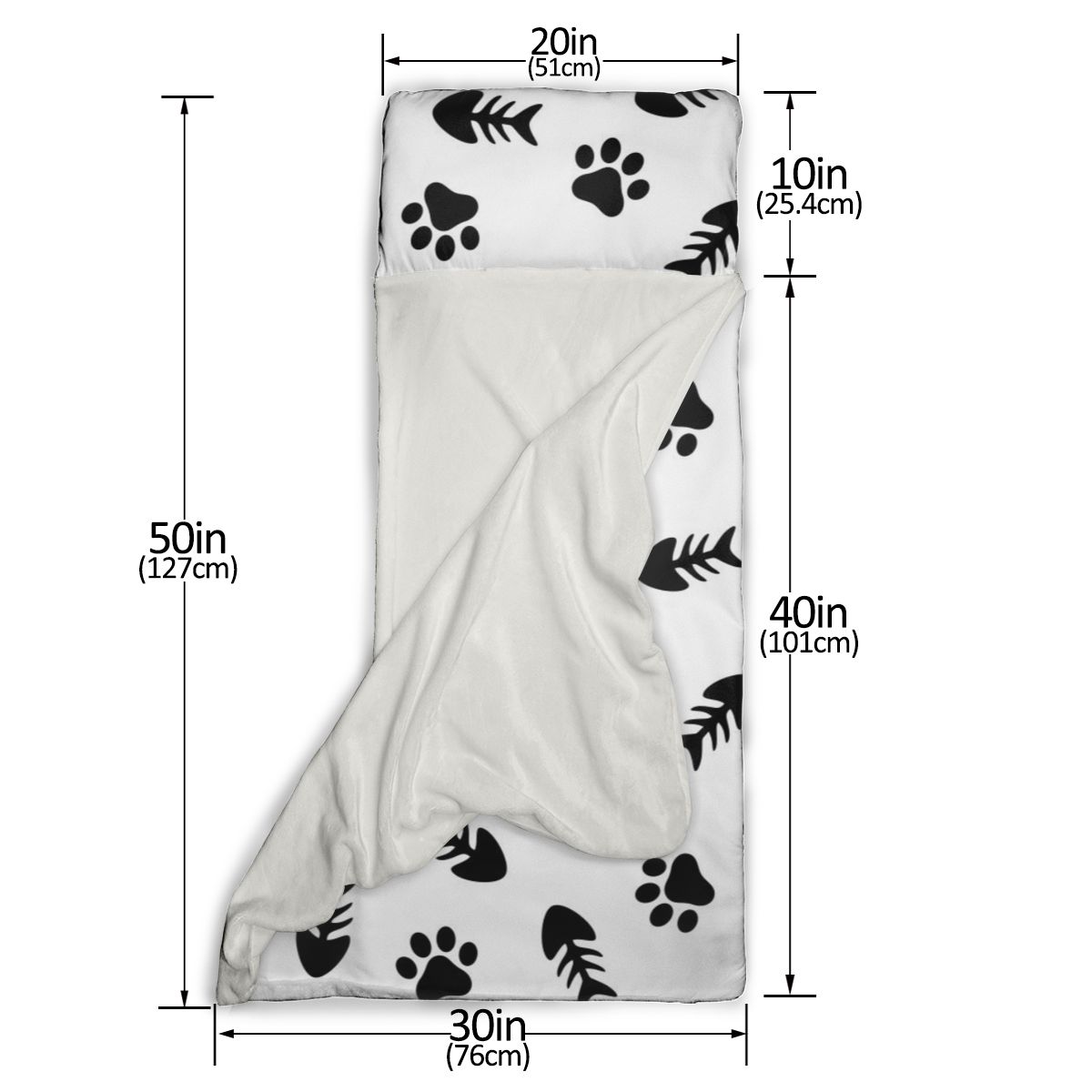 Fishbone And Cat Paw Nap Mat with Pillow for Toddler Boys and Girls Ideal for Daycare and Preschool