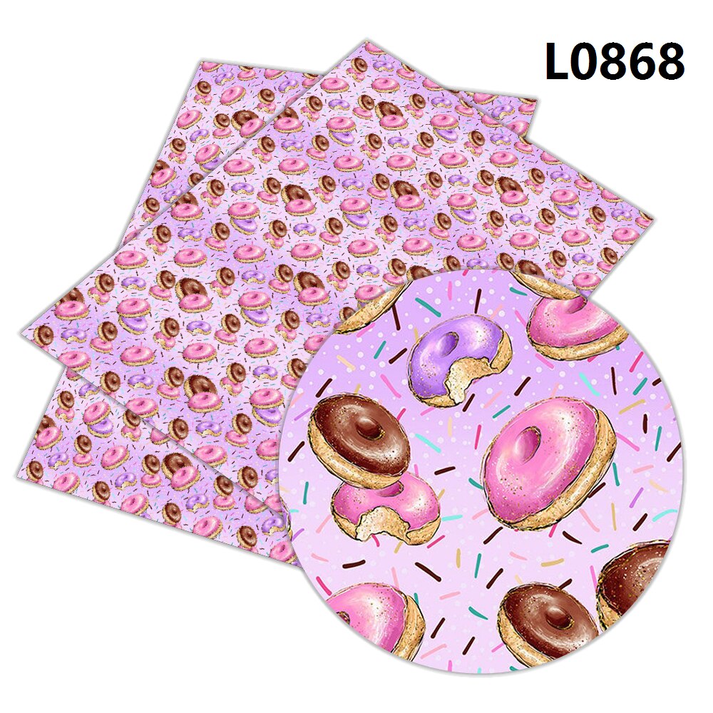 30 cm x 136 cm dessertmønster trykt hårsløyfe i kunstskinn gjør-det-selv dekorasjonshåndverk  l081 l082 l086 l087 l099 l100: L0868