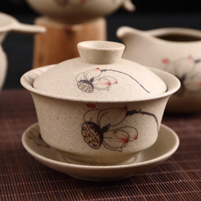 Chinese traditions gai wan tea set Bone China Tea Sets Dehua gaiwan tea porcelain pot set for travel Beautiful and easy kettle