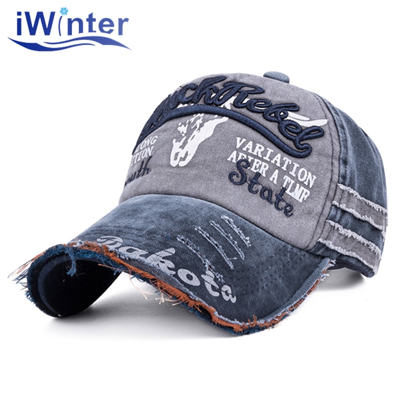 Iwinter Retro Denim Baseball Caps Voor Mannen Toevallige Snapback Hoed Hip Hop Caps Zomer Zon Hoeden Vrouwen Mannen Outdoor Verstelbare hoeden