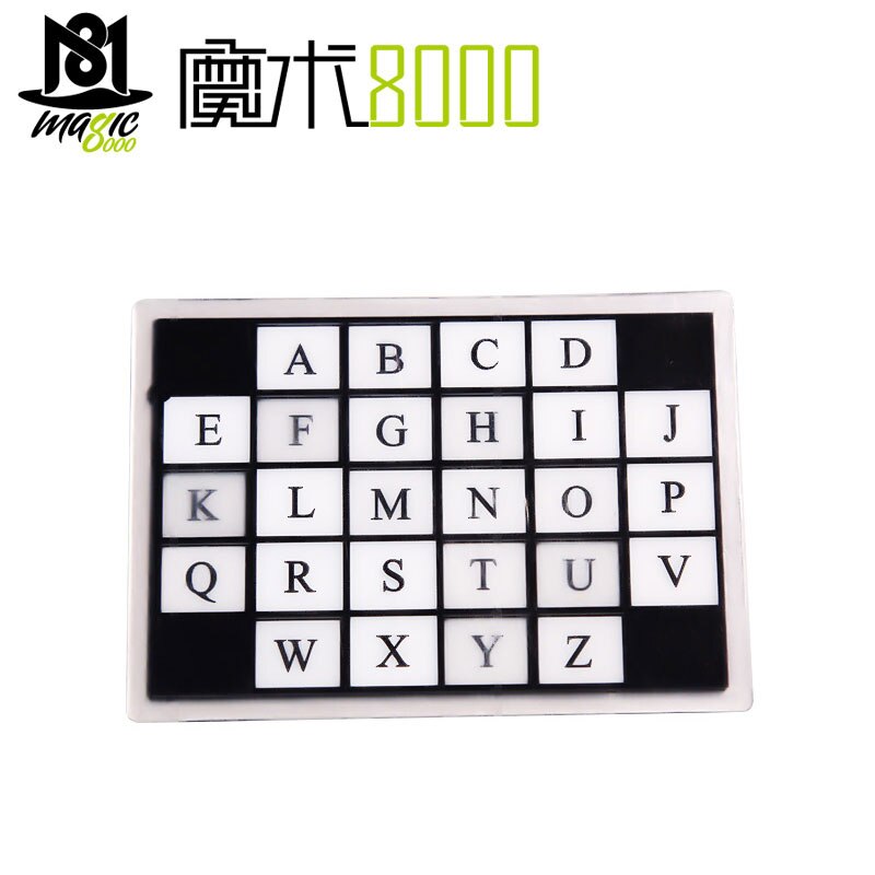 Alphabet Vorhersage Karte Magie Vorhersage Set Zauberer Tricks Bühne Street Performance Requisiten Vorhersage Kinder Kinder Magie