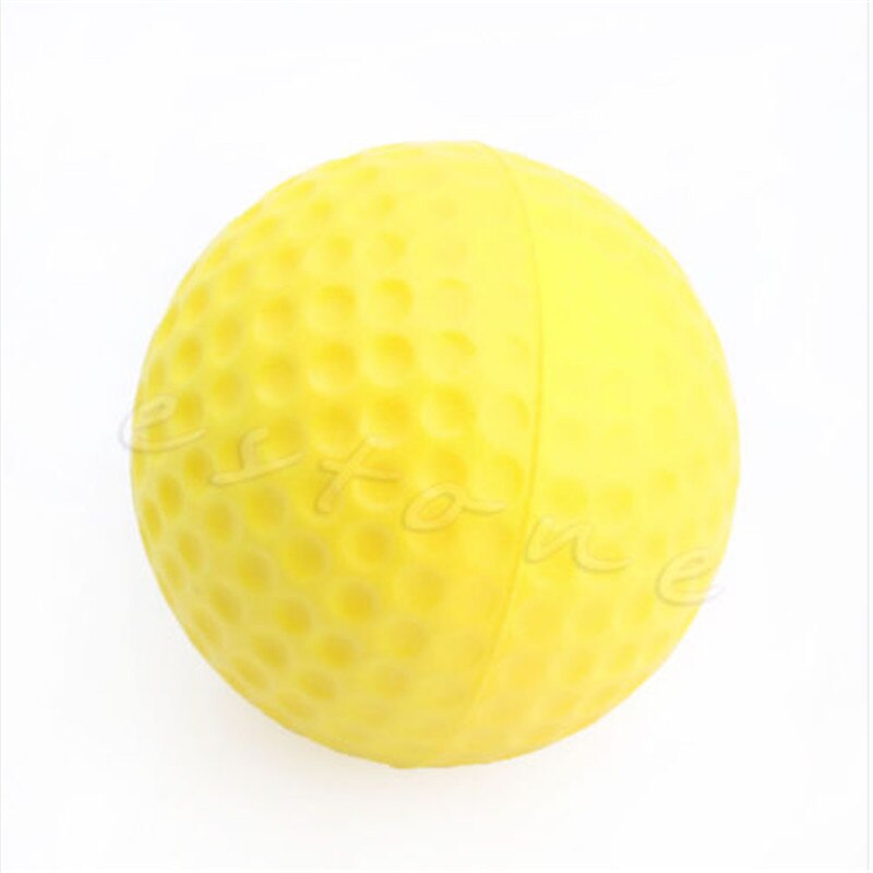 1 stk gul plastik blød golfbold indendørs udendørs træning praksis elastisk skum golfbolde: Default Title