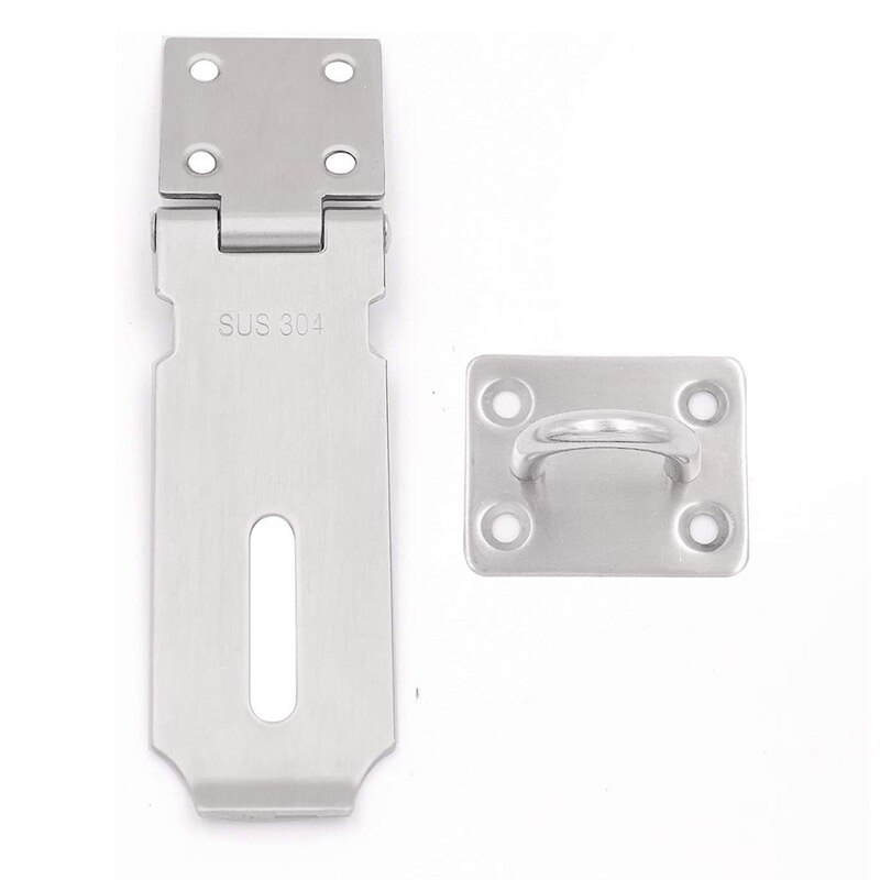 2PCS 4 Inch Padlock Hasp, Security Door Clasp Hasp Lock Latch, Door Gate Bolt Lock With Screws