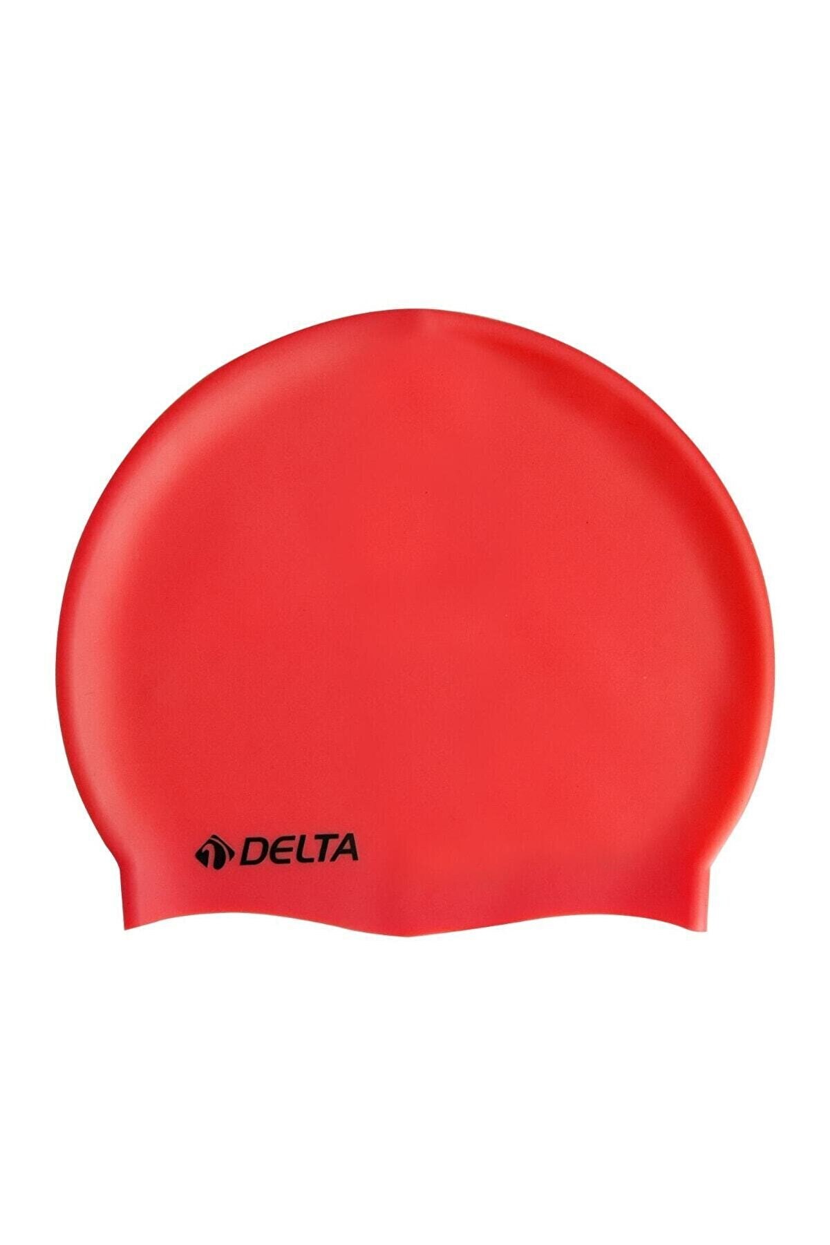 Bonnet de bain en Silicone, pour piscine de luxe, couleur unie Piscine et fruits de mer. Taille Standard. Pour adulte et enfant: RED