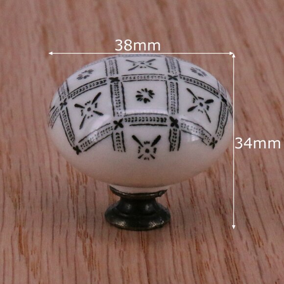 1pc skuff kommode trekk knott 38mm*34mm keramiske møbler dekorasjon knotter kjøkkenskap cupbopard dørhåndtak trekke: E