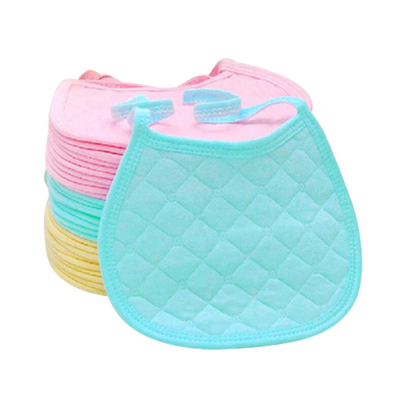 10 pièces bébé bavoirs imperméable salive serviette coton infantile -né roter tissus alimentation bavoir pas cher: 10PCS yellow