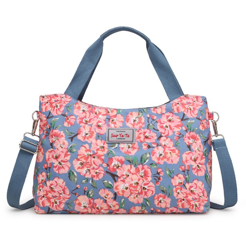 Sac à couches multi-fonctionnel sac à main étanche sac à bandoulière simple soins infirmiers Shopping Portable sac de mère: Plum Blossom