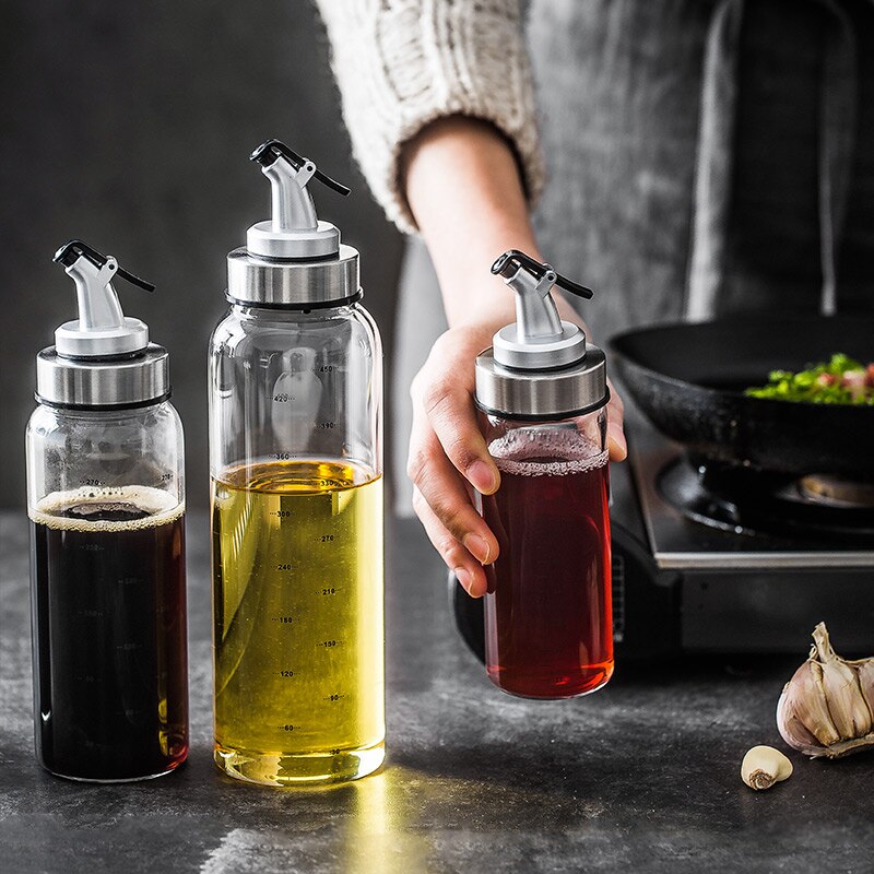 Cooking Seasoning Bottle Oil Vinegar Dispenser Soy Sauce Olive Glass Oil Bottle Oil Container Honey Pot Condiment Bottles tools