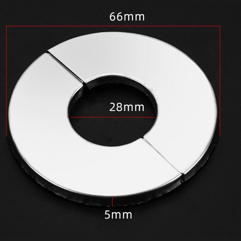 Stainless Steel Water Pipe Faucet Decorative Cover Self-Adhesive Faucet Water Pipe Wall Cover Chrome Finish Bathroom Accessories: 66x28mm