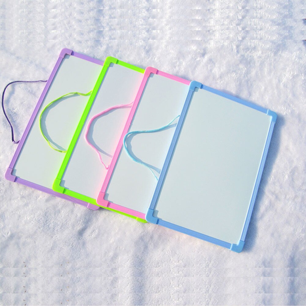 2 Sets Double Sided White Board Writing Board Children Painting Board Teaching Whiteboard with Magnet Pen (Random Color