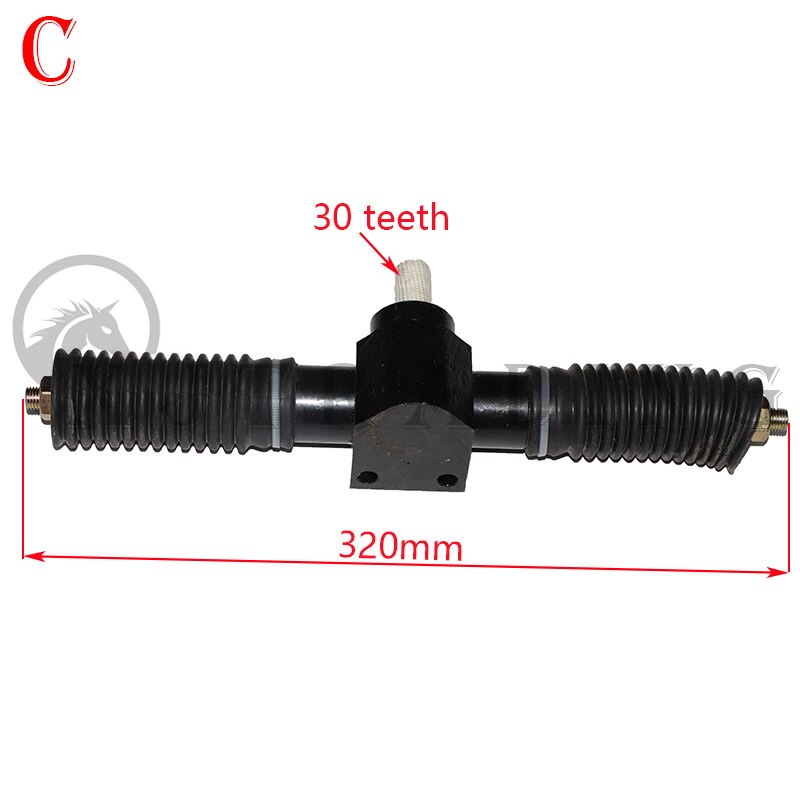 300mm 320mm Power Steering Gear Rack Pinion Assy Fit For DIY China Go Kart Buggy Karting ATV UTV Bike Parts: C