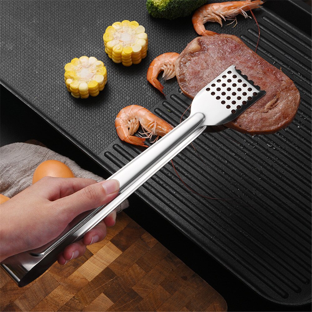 Style Stainless Steel Food Tongs Buffet Cooking Tool Anti Heat Bread Clip Pastry Barbecue Clamp Kitchen Utensils