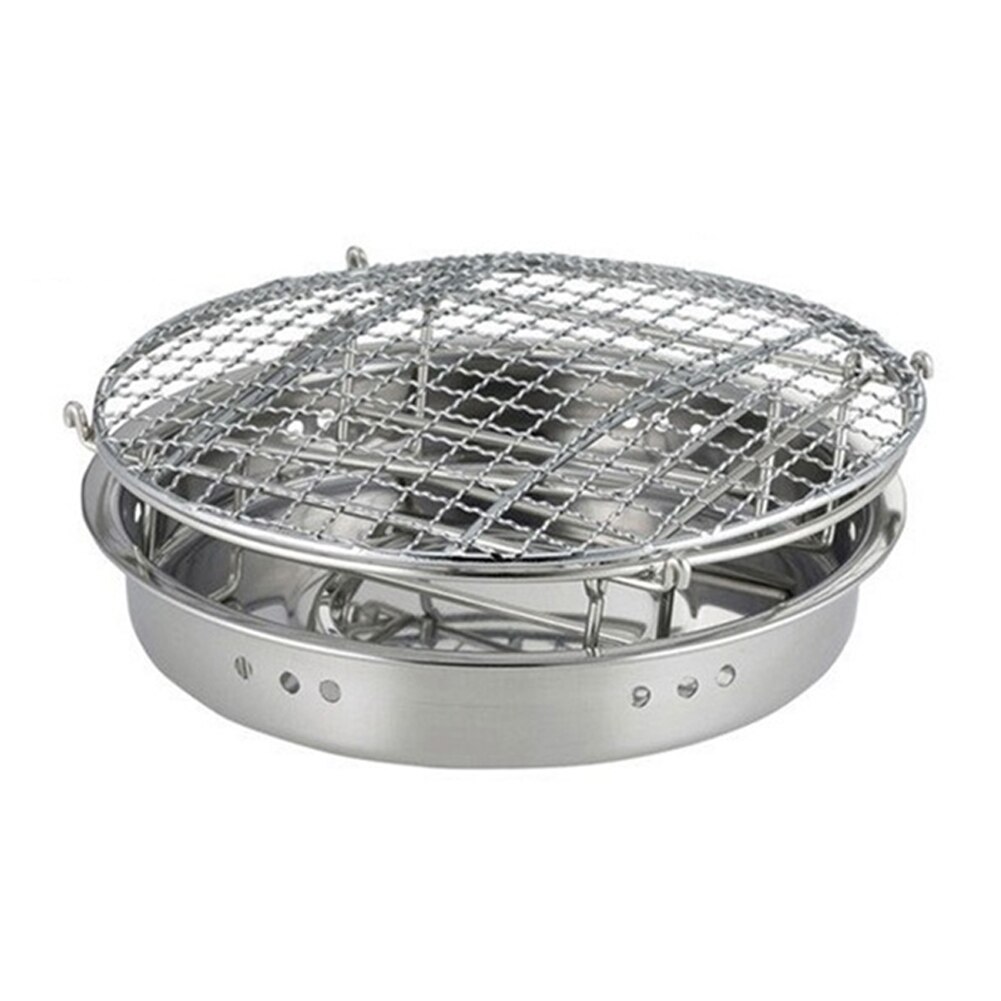 Portable Camping Barbecue Grill Stainless Steel Outdoor Charcoal Grill Set Outdoor Camping BBQ Picnic Tool Non-stick Surface