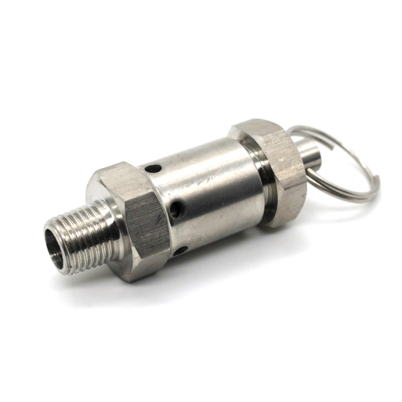 Stainless Steel Safety valve SS304 2bar/6bar/10bar male 1/4 1/2 inch BSP air pressure relief valve vent for Air compressor