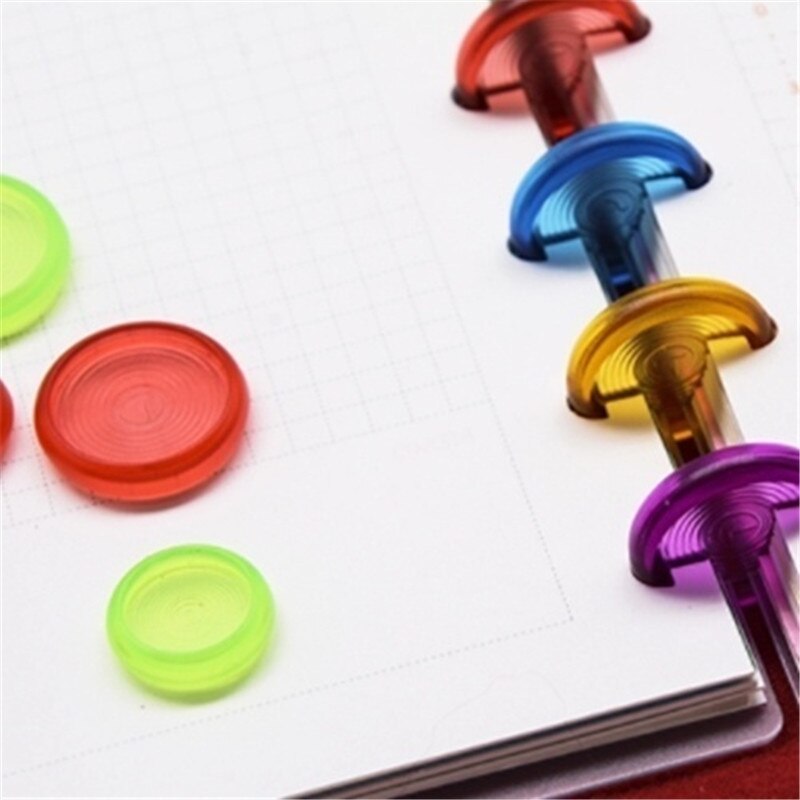 DISCBOUND DISCS 100pcs Ring Binder 18mm/24mm Colorful Binding Rings Made of ABS Material for Notebook CX19-004