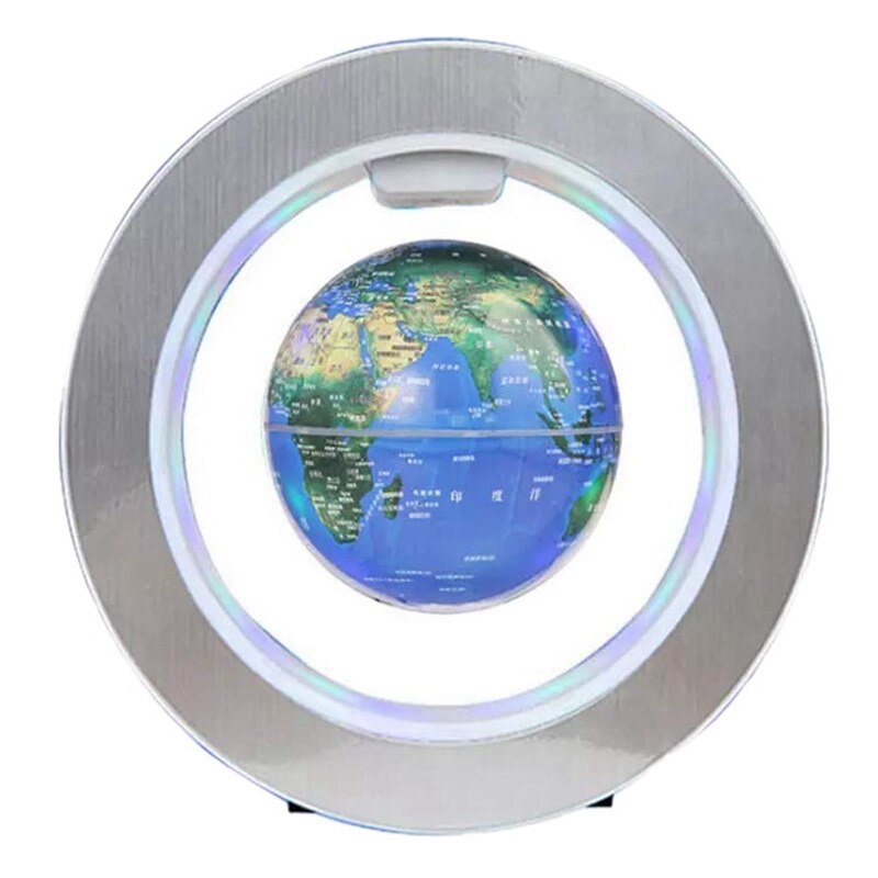 4Inch Magnetische Levitatie Globe Ronde Frame Globe Roterende Magnetische Bal Air World Map Voor Kantoor Set Off: UK plug