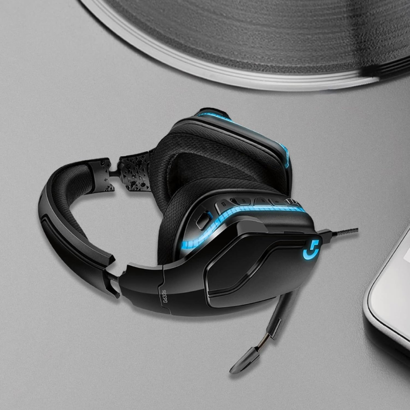 Almohadillas para los oídos Logitech G533 G633 G935,GVOEARS G231,G433,G533,G633,G635,G933,G935, orejeras de tela de malla avanzadas