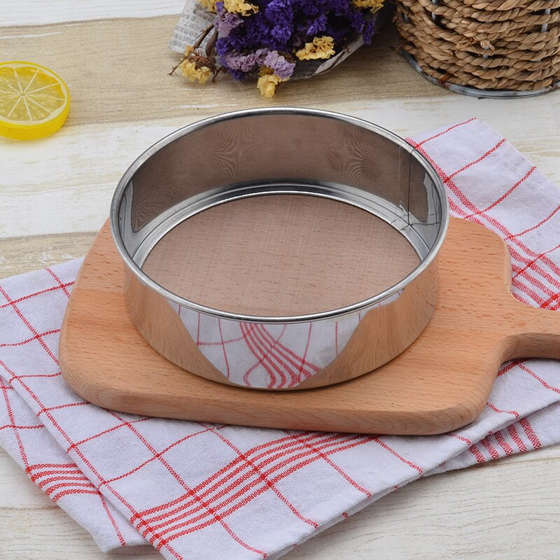 Edelstahl 15cm Mehl Sieb mit 60 Gittergewebe Sichtung Bildschirm Gittergewebe Zucker Filter Manuelle Fein Sieb Küche Backen Gebäck werkzeuge